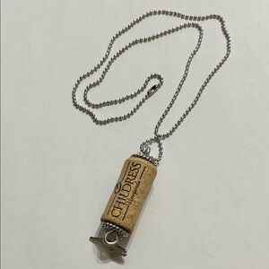 Childress Vineyards wine cork necklace